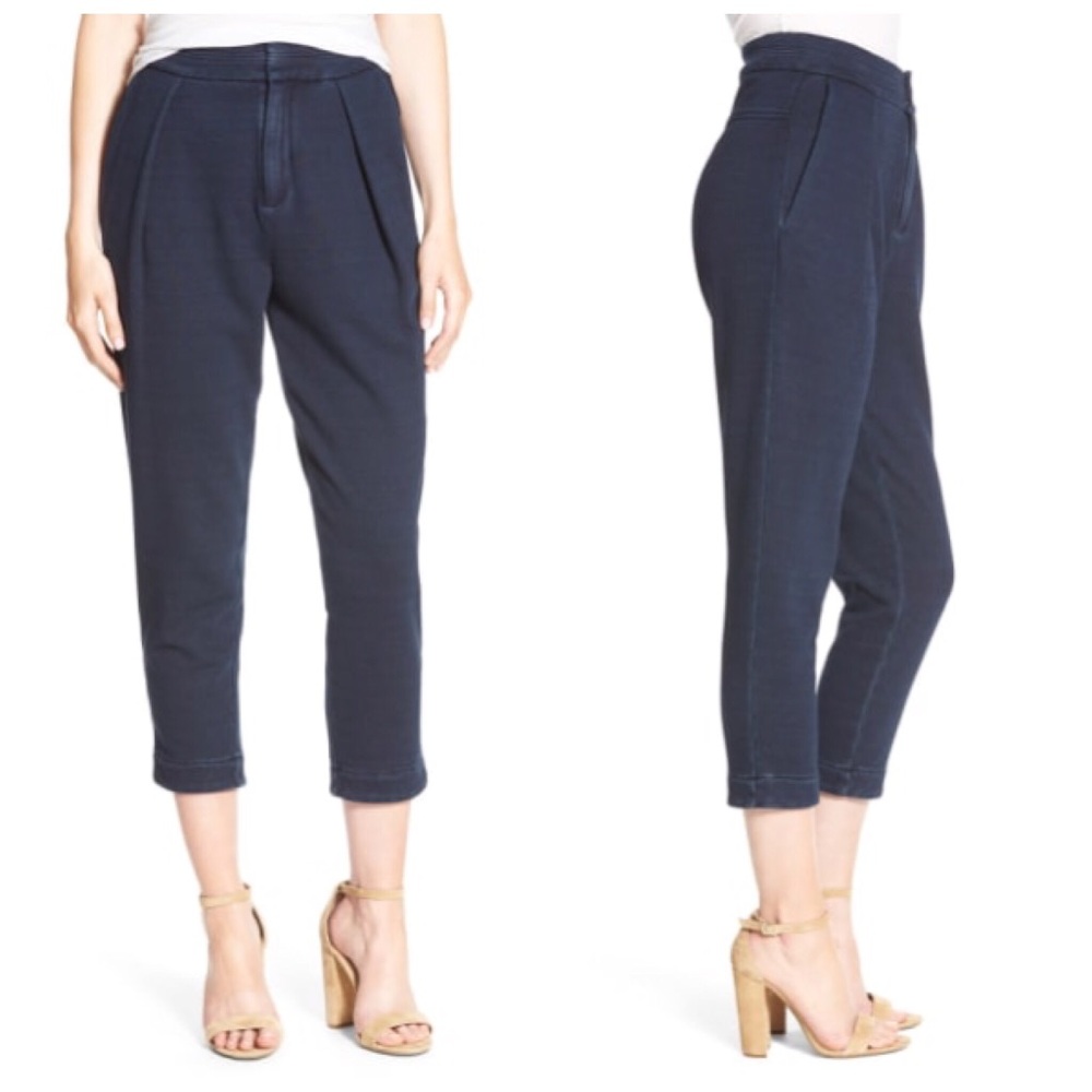 AG The Rhom' Crop Pleated Cotton Pants 27